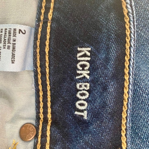 AE American Eagle Outfitters Jeans Kick Boot Size 2 Dark Wash - Picture 5 of 9